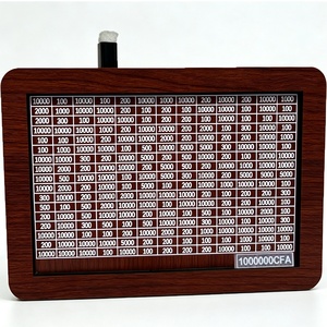 Hucha de madera Franc CFA para ahorrar dinero, caja de retos de ahorro grabada en madera, regalos novedosos para adultos, juguetes para niños - Product Image 6