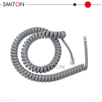 Cable Telefónico en Espiral RJ9 RJ10 RJ22 4p4c para Auricular