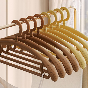 Thickened Seamless Clothes <b>Hanger</b> Wide Shoulder Anti-Slip Design For Home Dormitory <b>Storage</b> Coat <b>Hanger</b> Rectangle Shape Hook - Product Image 1