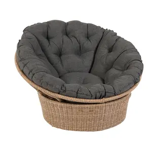 Joyeleisure Daybed ขนาดใหญ่เฟอร์นิเจอร์กลางแจ้ง Papasan อลูมิเนียมโซฟาหวายสําหรับในร่มหรือสวน