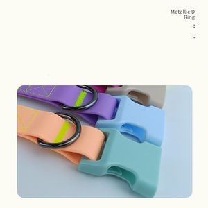 Collar de perro de <span class=keywords><strong>Pvc</strong></span> multicolor de estilo caliente 2024, collares para mascotas, correas, Collar suave impermeable de <span class=keywords><strong>Pvc</strong></span> - Product Image 6