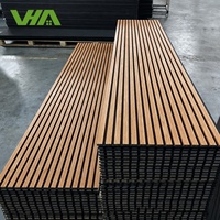 Panneaux muraux acoustiques modernes en placage de bois, 7 options de couleur, isolation phonique, durables, ignifuges, pour hôtels extérieurs
