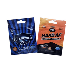 Geringe Mindestbestellmenge Maßgefertigte Reißverschlussbeutel für Pillen Flache Beutel Medizinische Qualität Dreiseitig Heißversiegelt <span class=keywords><strong>Sex</strong></span>-Pulver Vitamin-Tabletten Kleine Plastiktüten - Product Image 3