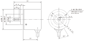 固体シャフト回転式増分エンコーダTRD-2TシリーズTRD-2T600BF - Product Image 6