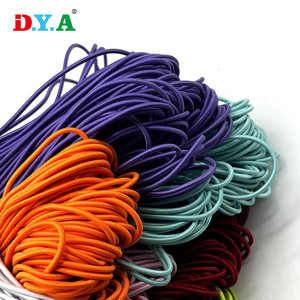 Nhà Máy Cổ Phiếu Bán Buôn 2Mm 2.5Mm 3Mm Dây Sốc Polyester Cao Su Trang Trí Màu Vòng Dây Đàn Hồi Cho Giày May Mặc Túi - Product Image 2