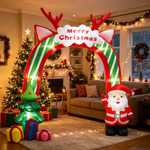Muñeco Inflable Gigante de Navidad de 10 Pies, Decoración Navideña para Exteriores con Luces LED, Familia de <span class=keywords><strong>Muñecos</strong></span> de Nieve, Santa Claus, Bola de Navidad, <span class=keywords><strong>Grinch</strong></span> - Product Image 2