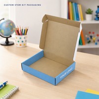 Boîte d'expédition en carton ondulé personnalisée pour kit d'expériences scientifiques pour enfants, kit STEM, avec fermeture auto-scellante, vente en gros, directement de l'usine
