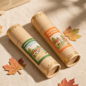 Tubes en papier recyclé personnalisés avec logos, adaptés à l'emballage de puzzles et d'artisanat, faciles à utiliser - Product Image 2