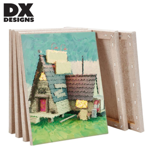 Tela in Misto Lino e Cotone Personalizzata OEM DX DESIGNS, Telaio in Legno Pretrattato per Pittura a Olio e Acrilico - Product Image 2