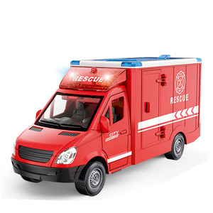 ของเล่นเด็กขายส่ง รถของเล่นกู้ภัย 1:16 แบบแรงเฉื่อย รถพยาบาล รถตำรวจ ของเล่นรถกู้ภัยพร้อมไฟและเสียง - Product Image 3
