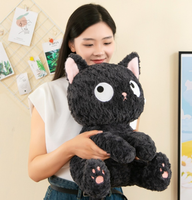 Ours noir chaud en peluche Super doux mignon poupée dormir oreiller coussin soulagement du Stress animal en peluche pour la saint-valentin