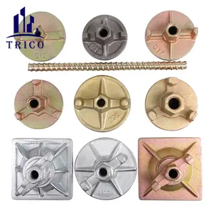 Hebei Factory Concrete Wall Formwork Tie Rod System D15 D20 Formwork Accessories Tie Rod Wing Nut For Construction