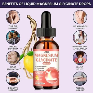 <strong>Magnesium</strong> <strong>Glycinate</strong> Drops Oral Liquid Improve Memory or Sleep 60mL Per Bottle Supplement CGMP - Product Image 2