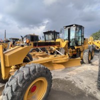 Modèle 2024, niveleuse CAT 140K d'origine japonaise, niveleuse Caterpillar 140H 140G 140K d'occasion, niveleuse à moteur de 15 tonnes d'occasion, moteur de 128 kW