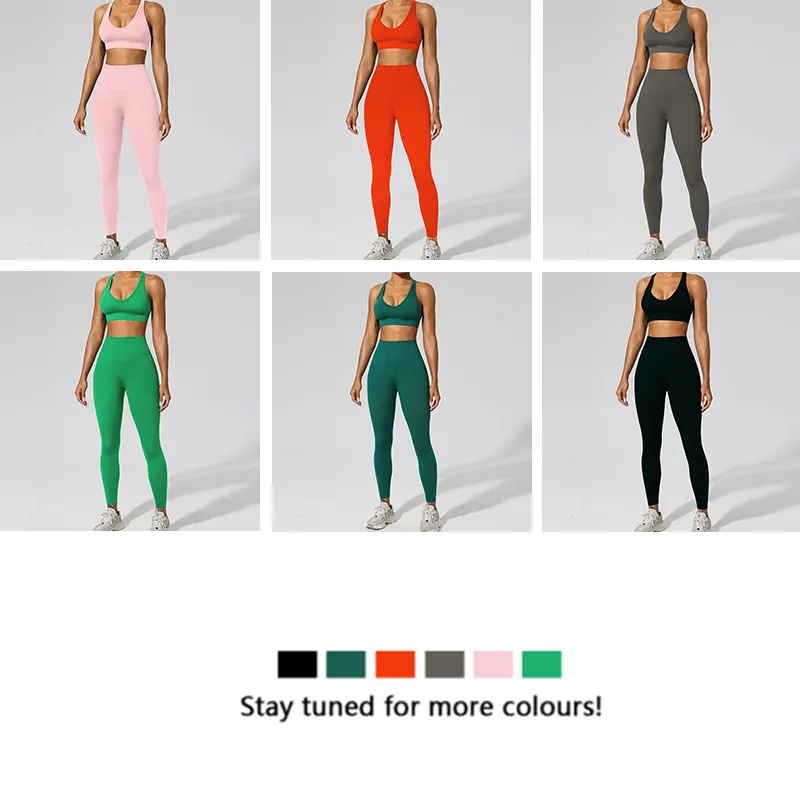Sport 3-teilig nahtloses Training Fitness- und Yoga-Bekleidung Aktivbekleidung-Sets Damen Sportbekleidung Gesäßstraffung Trainingsbekleidung für Damen