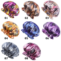 Fournisseurs de motifs Ankara africains personnalisés Bonnet de cheveux en dentelle à double épaisseur tendance colorée par sublimation féminine //