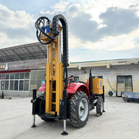 Foreuse de puits d'eau à quatre roues motrices la plus vendue, foreuse montée sur tracteur, capable de forer jusqu'à 200 mètres