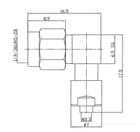 Connecteur LWMC SMA mâle R/A plaqué, à souder, pour câble semi-flexible et semi-rigide de 0,086 pouce jusqu'à 18 GHz