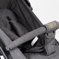Poussette de bébé noir compact et moderne, dossier réglable, oem, nouvelle collection