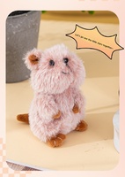 Llavero de peluche de quokka rosa Kawaii, suave, para bolso