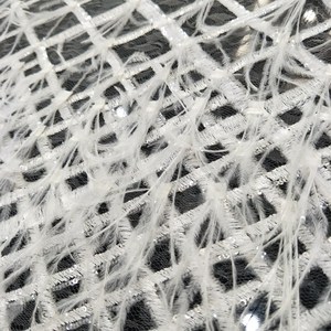 La India telas de encaje 2019 diseños de tela tul encaje lentejuelas con flecos de tela - Product Image 1