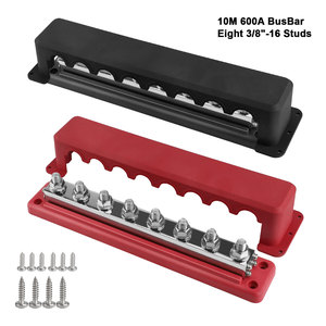 M10 600A Busbar Red Black 8 Channel <b>Power</b> Distribution <b>Block</b> For Cars Rvs Boats Charging - Product Image 3