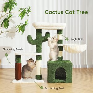 Manufacturer Custom Indoor Interactive Small Cute Cactus <strong>Cat</strong> Scratching Post <strong>Cat</strong> Tree Tower