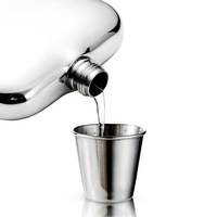 Qianxun 304 acier inoxydable épaissi Portable extérieur plat flacon à vin voyage Portable petite bouteille Mini flacon à vin