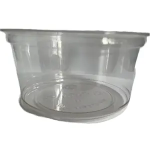 फुकांग 24-32 औंस पारदर्शी पीईटी प्लास्टिक कप डिस्पोजेबल सलाद कटोरा