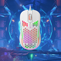 Ratón Gaming de Oferta 7200DPI, Mouse Ergonómico 6D con RGB, Óptico con Cable USB para Computadora, Oficina y Jugadores, Diseño de Panal