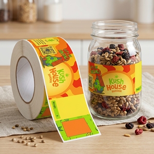 Energy Drink Custom Waterproof Adhesive Paper Eco-Friendly Recyclable Logo Printing Adhesive Juice Bottle Beverage Labels Roll - Product Image 1