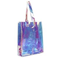 Sacs de shopping en plastique personnalisés avec logos, transparents, à poignée, en PVC, pour emballages cadeaux, bon marché