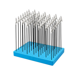 Large Blue Metal Painting Clamp <b>Set</b> Rectangle Standing Type Durable 10 Pieces For Model <b>Spray</b> Painting - Product Image 1