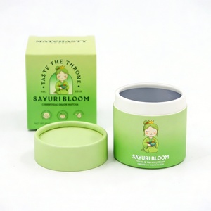 Custom Flower Tea Paper Cylinder <b>Box</b> with <b>Matching</b> Paper Cardboard <b>Box</b> Luxury Gift Cardboard Packaging Set for Herbal Tea - Product Image 5