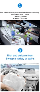Nettoyant Moussant Multi-usages <span class=keywords><strong>pour</strong></span> Intérieur de <span class=keywords><strong>Voiture</strong></span> et Sièges – Essuyage et Lavage – 650ML - Product Image 2
