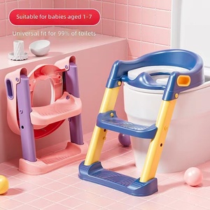<strong>Childrens</strong> Potty Training Step <strong>Stool</strong> for Boys and Girls Plastic Featuring Toilet-Assist Pad Steps Footrest Seat Ring - Product Image 2