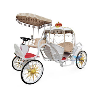 Asiento de cuero azul eléctrico Cenicienta calabaza carro de caballos/carro de calabaza eléctrico romántico carro de caballos - Product Image 1