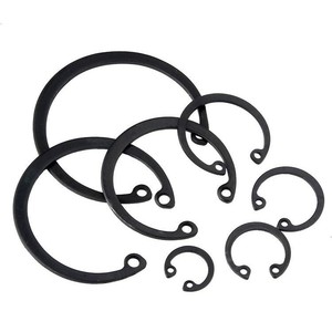 Anneau de retenue de type C en acier 65Mn, métrique, grade A HEC50, pour fixation par encliquetage, oxydé noir - Product Image 2