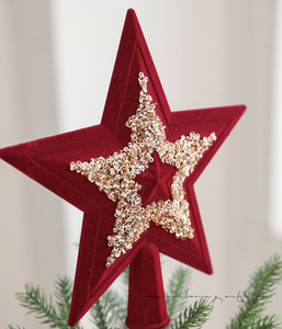 Décorations <span class=keywords><strong>de</strong></span> Noë<span class=keywords><strong>l</strong></span> G-33 <span class=keywords><strong>Étoile</strong></span> <span class=keywords><strong>de</strong></span> velours rouge pour le dessus <span class=keywords><strong>de</strong></span> <span class=keywords><strong>l</strong></span>'arbre <span class=keywords><strong>de</strong></span> Noë<span class=keywords><strong>l</strong></span> - Product Image 6