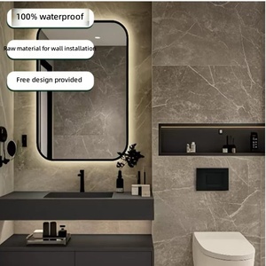 Paneles de Pared con Textura de Piedra SPC, Azulejos para Baño, Revestimiento de Pared de Piedra y Plástico, para Cuartos de Ducha de Hotel, Instalación Rápida, Impermeable - Product Image 1