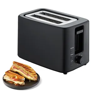 무료 샘플 주방 빵 토스터 메이커 제상 베이글 취소 기능 및 7 그늘 설정 2 슬라이스 일반 토스터