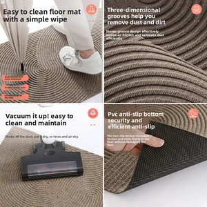 Alfombra <span class=keywords><strong>de</strong></span> Entrada Personalizada OEM Antideslizante, Resistente a <span class=keywords><strong>la</strong></span> Suciedad, Fácil <span class=keywords><strong>de</strong></span> Limpiar, Resistente al Uso Intenso, Estilo Nórdico a Rayas - Product Image 3