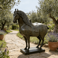 Sculpture de cheval en bronze de style vintage, taille et couleur personnalisables, figurine réaliste pour la décoration de la maison et les cadeaux