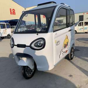 Tricycle électrique à 3 roues entièrement fermé pour adultes, très populaire et très vendu, avec climatisation et 3 sièges - Product Image 2