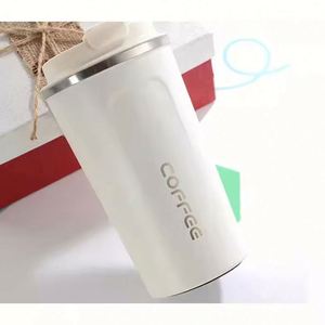 แก้วน้ำเก็บความร้อนสุญญากาศแบบมีโลโก้สั่งทำ แก้วกาแฟแบบพกพา แก้วกาแฟสแตนเลสแบบใช้ซ้ำได้พร้อมฝาปิด - Product Image 4