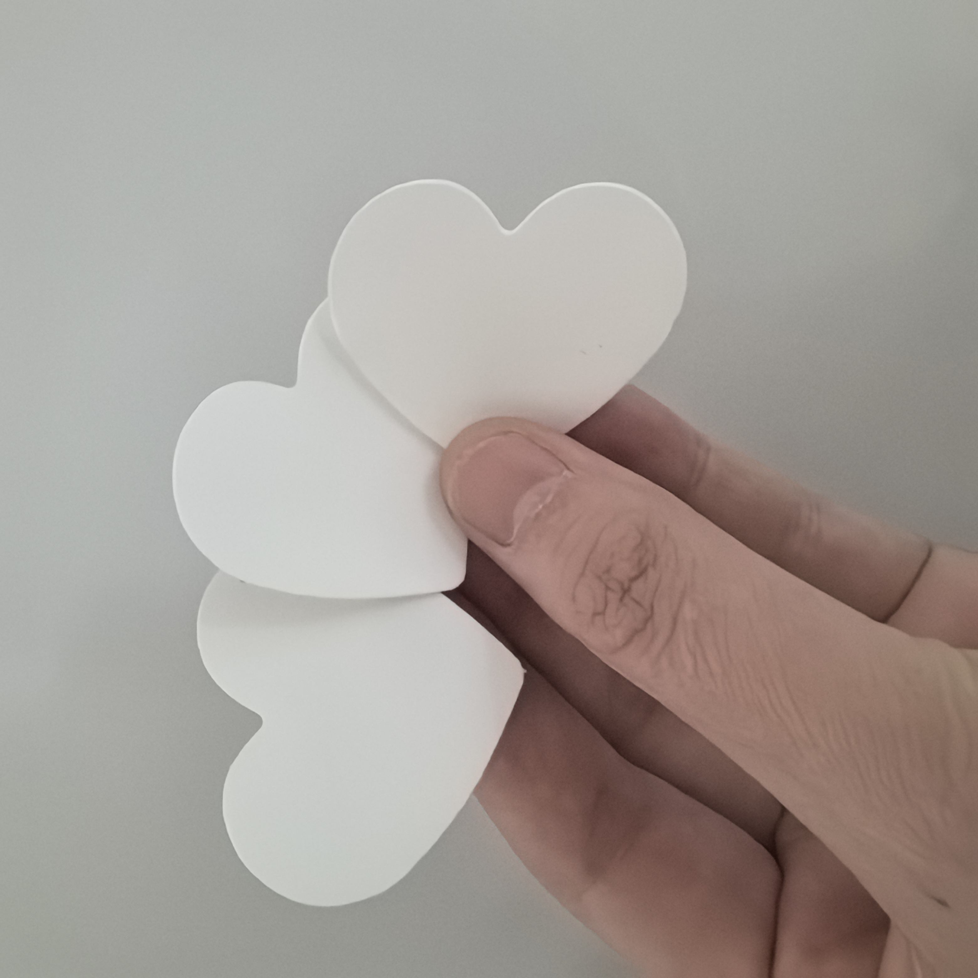 Forme de coeur blanc