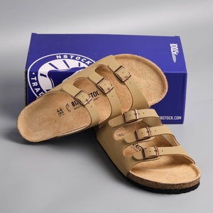 Sandalias de Corcho con Triple Correa y Tres Hebillas Estilo Birkenstock de Ante, Marca Profit Margin Florida, Venta al por Mayor Directa de Fábrica, Compra a Granel - Product Image 1