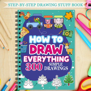 Comment dessiner tout 300 <span class=keywords><strong>livre</strong></span> de dessins simples animaux de <span class=keywords><strong>dessin</strong></span> animé colorés <span class=keywords><strong>livre</strong></span> de <span class=keywords><strong>dessin</strong></span> sur le thème de la nourriture - Product Image 2