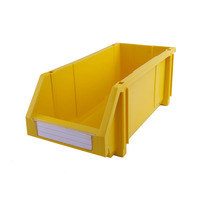 INORDER TK004 Bac de rangement empilable 15L à 4 coins, bleu, en PP industriel, traitement de surface Master Batch, colonnes de rehaussement assemblées