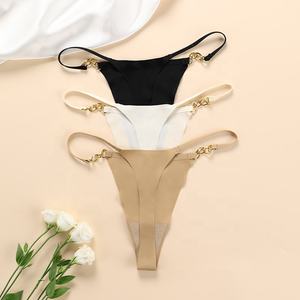 Sharicca-ropa interior con logotipo personalizado para mujer, Tanga Invisible de corte láser, bragas de una pieza, bragas - Product Image 6